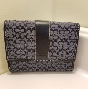 Authentic Coach signature C wallet -Navy